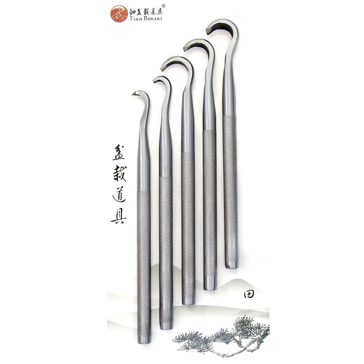 Concave Branch Cutter - ชุดเครื่องมือแกะสลักบอนไซ CT-A ผลิตจากเหล็กอัลลอย 5Cr15MoV ของ TianBonsai