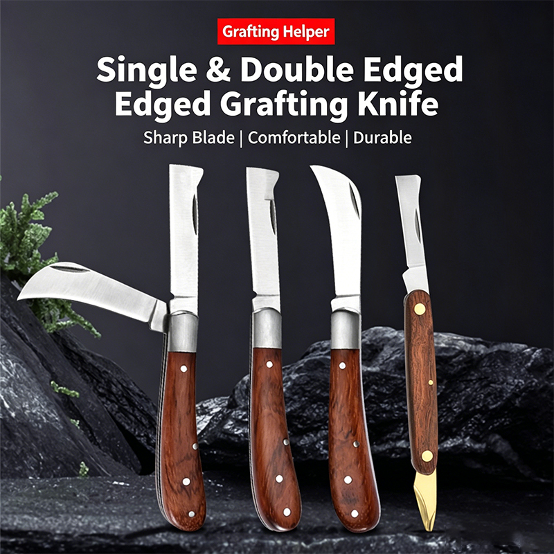 Concave Branch Cutter - เครื่องมือตัดแต่งกิ่งและตอนกิ่งแบบคลาสสิก พับได้ ทำด้วยมืออเนกประสงค์ ทำจากสแตนเลส สำหรับต่อกิ่งต้นไม้ผลไม้