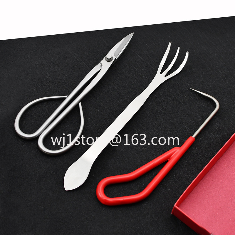 Root Hook Tool - กรรไกรตัดกิ่งบอนไซสแตนเลส สำหรับทำสวน ตัดแต่งดอกไม้ ตัดกิ่งเล็ก ใบไม้ และราก