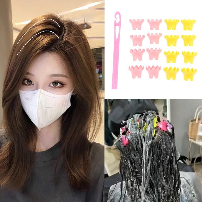 Root Hook Tool - แกนม้วนผม 15/18 ชิ้น พร้อมตะขอเกี่ยวผม อุปกรณ์จัดแต่งทรงผม ทำผมฟู