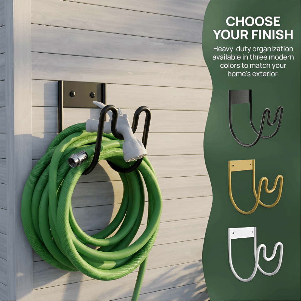 Gardena Hose Flex - ที่แขวนสายยางกันสนิม ติดผนัง ทนทาน แข็งแรง ติดตั้งง่าย ตะขอแขวนท่อน้ำสำหรับสวน
