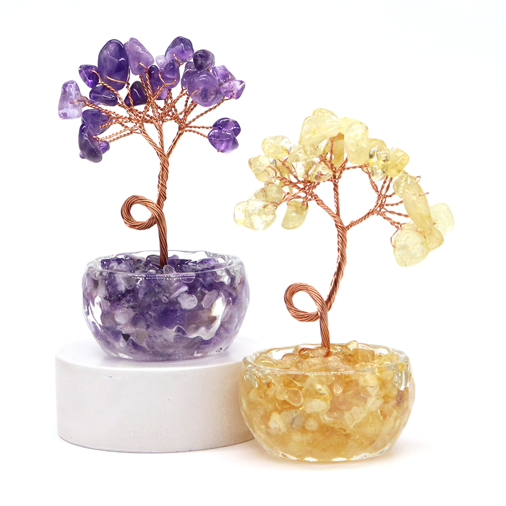 ต้นไม้นำโชคคริสตัลอัญมณีธรรมชา - Bonsai Rock Garden บทวิจารณ์และราคา