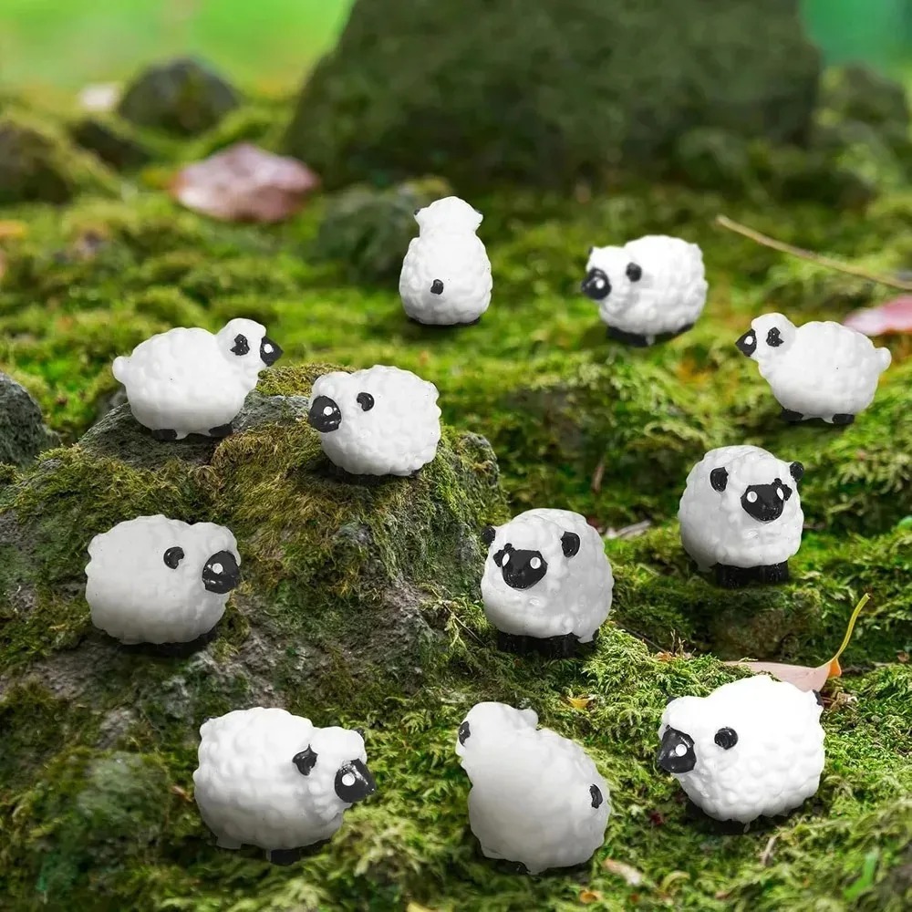 แกะจิ๋วเรซิ่นพลาสติก 10 ชิ้น ข - Bonsai Garden China บทวิจารณ์และราคา