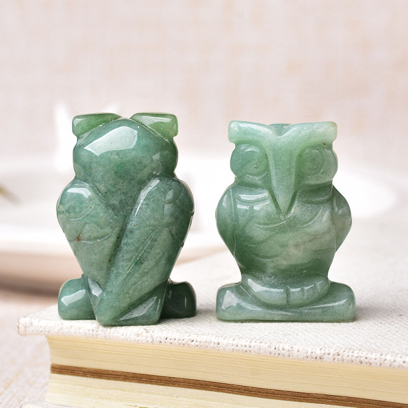 1PC หินธรรมชาติแกะสลักนกฮูกสัต - Bonsai Rock Garden บทวิจารณ์และราคา