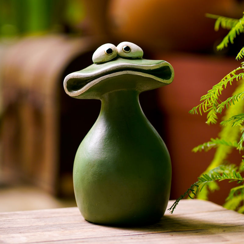 ของตกแต่งสวนไม้อวบน้ำรูปกบปากใ - Bonsai Garden China บทวิจารณ์และราคา