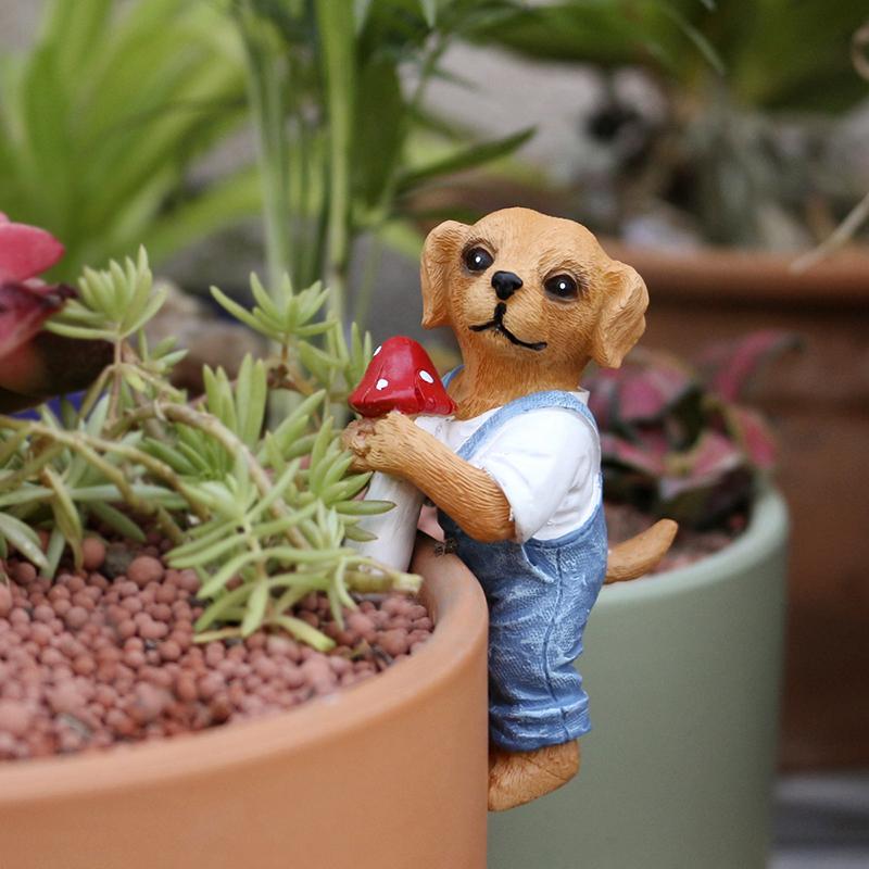 กระถางดอกไม้รูปสุนัขน่ารักแบบแ - Bonsai Garden Decor บทวิจารณ์และราคา