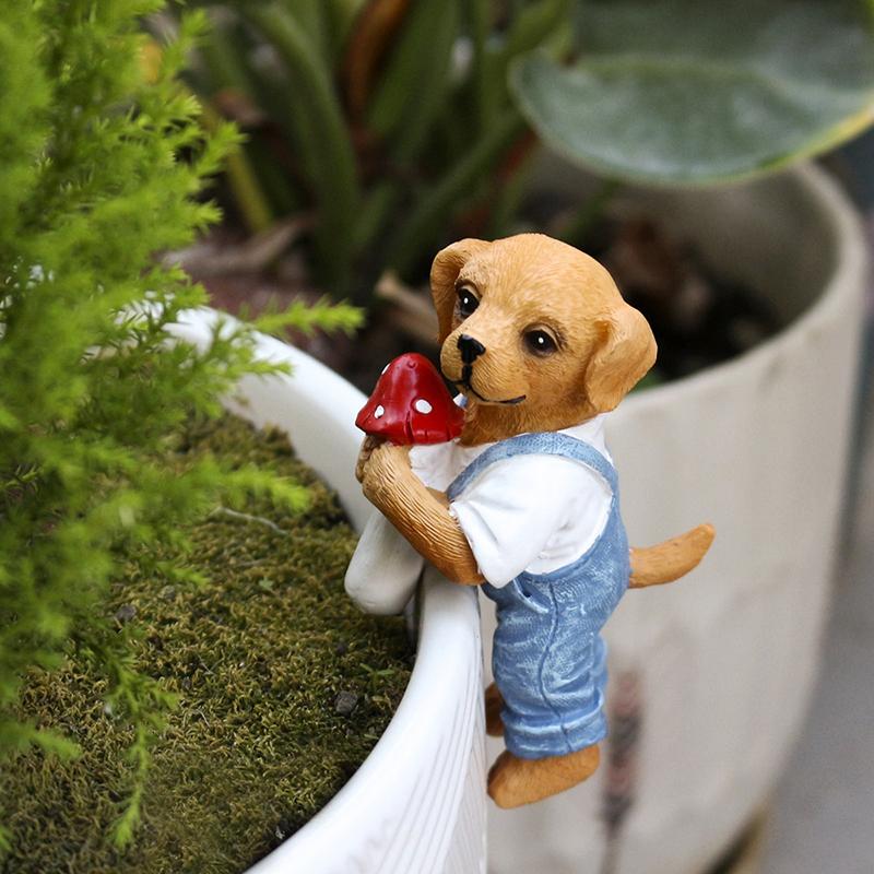 กระถางดอกไม้รูปสุนัขน่ารักแบบแ - Bonsai Garden Decor บทวิจารณ์และราคา