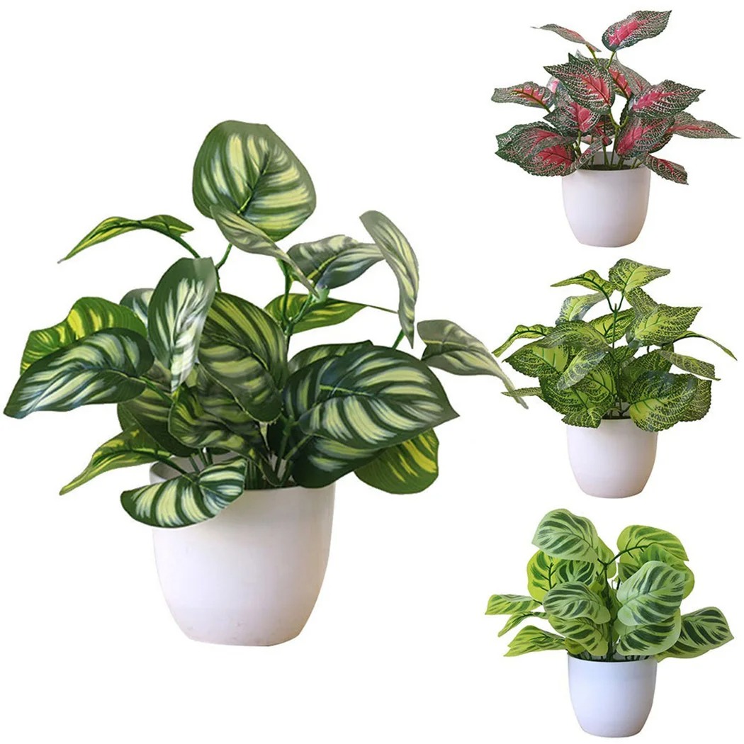 1PC ประดิษฐ์ใบพืชหม้อบอนไซปาร์ - Bonsai Garden Mini บทวิจารณ์และราคา