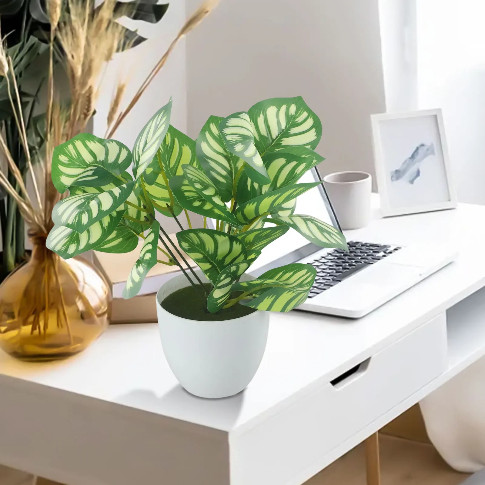 1PC ประดิษฐ์ใบพืชหม้อบอนไซปาร์ - Bonsai Garden Mini บทวิจารณ์และราคา