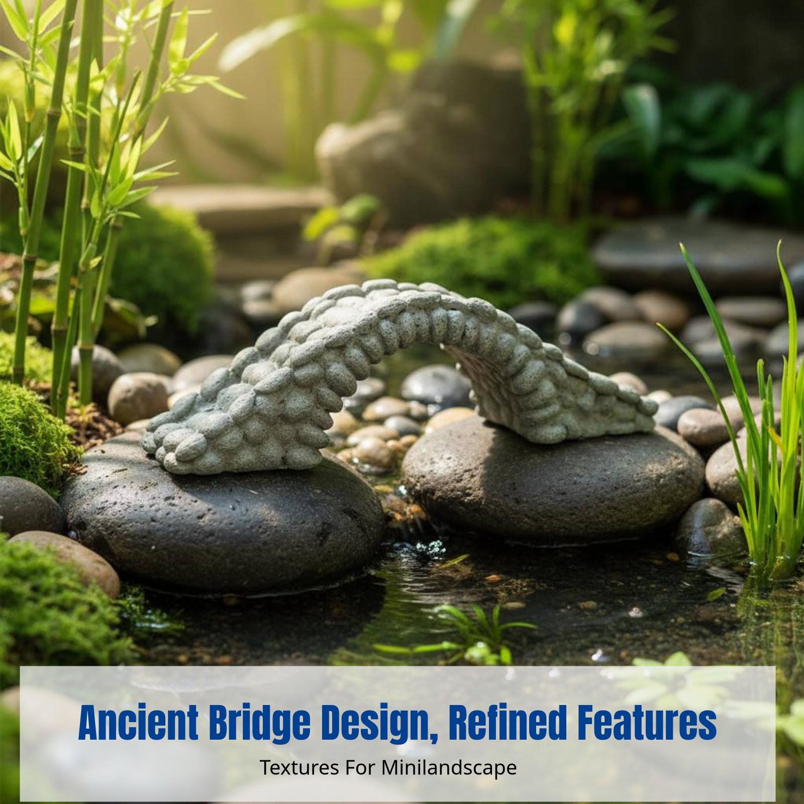 สะพานหินเรซิ่นตกแต่งสวนขนาดเล็ - Bonsai Garden China บทวิจารณ์และราคา