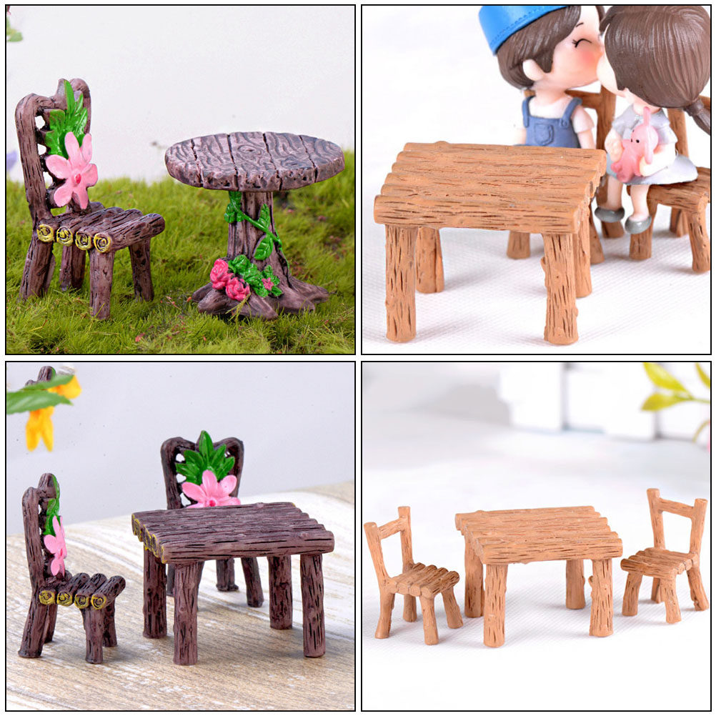 ชุดเก้าอี้และโต๊ะเรซินขนาดเล็ก - Bonsai Garden Decor บทวิจารณ์และราคา